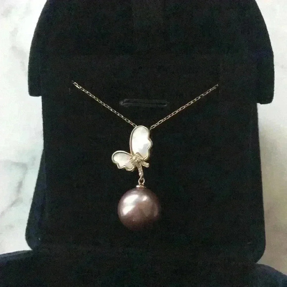 Custom Made 12mm Genuine Pearl Necklace - Picture 10 of 13